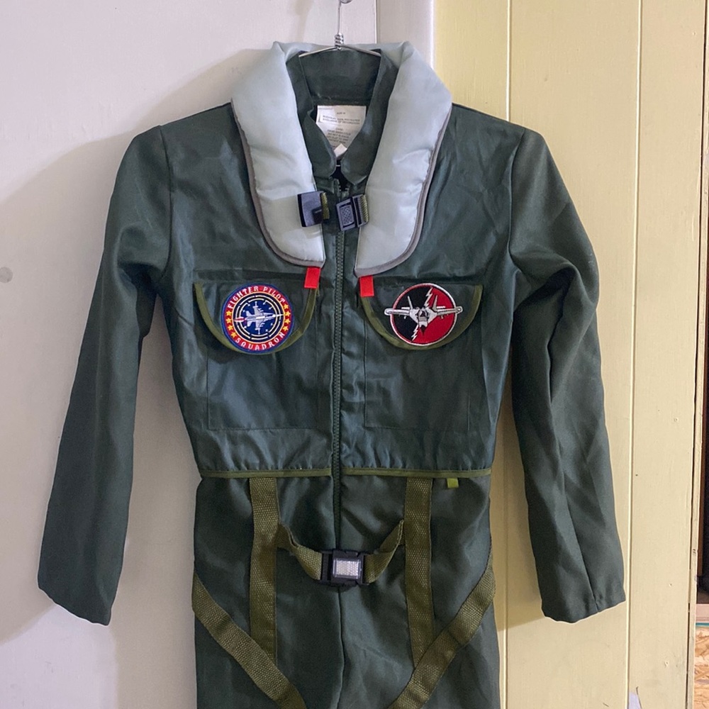 Kids Green Pilot Costume
